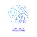 Contextual observation blue gradient concept icon Royalty Free Stock Photo