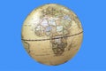 Continent of Africa Depicted on World Globe