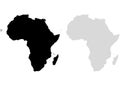 Continent Africa on a white background