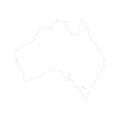 Continent Australia on a white background