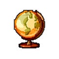 continent globe game pixel art vector illustration Royalty Free Stock Photo