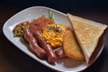 continental All day breakfast platter Royalty Free Stock Photo