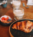 Continental breakfast in a small European hotel