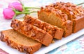 Continental Business breakfast-Banana walnut bread Royalty Free Stock Photo