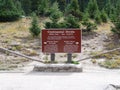 Continental divide sign Royalty Free Stock Photo