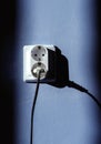 Continental Electrical Plug Socket and Lead Royalty Free Stock Photo