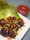 Veg Manchurian with tomato sauce