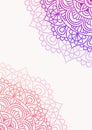 Continental retro mandala background with gradient