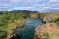 Continental Rift Area with Crystal Clear Water at Flosagja in Thingvellir National Park, Western Iceland