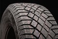 Continental Viking Contact 7, modern winter friction tyres Velcro. safe driving. image wheel on a black background