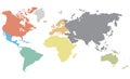 Continental worldmap