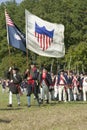 Continentals on the march with American Flags Royalty Free Stock Photo
