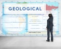 Continents Coordinates Exploration Geological Cartography Concept