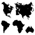 Continents Pictogram Royalty Free Stock Photo