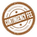 CONTINGENCY FEE text on brown round grungy stamp