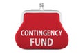 Contingency Fund concept with coin purse. 3D rendering Royalty Free Stock Photo