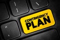 Contingency Plan - plan devised for an outcome other than in the usual plan, text concept button on keyboard Royalty Free Stock Photo