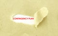 CONTINGENCY PLAN Royalty Free Stock Photo