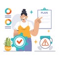 Contingency Planning concept. Flat vector illustration