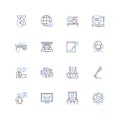 Contingent worker line icons collection. Freelancer, Contractor, Temp, Temporary, Independent, Consultant, Gig vector