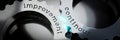 Continuous improvement - gears concept - 3D illustration Royalty Free Stock Photo