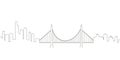 Continous line skyline of San Francisco Royalty Free Stock Photo