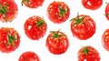 Continous pattern with tomato. Abstract background. White background with tomato.