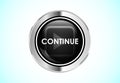 Continue button design illustration, Continue icon suitable for mobile app, and website UI design