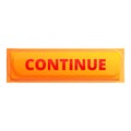 Continue interface button icon, cartoon style