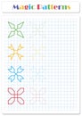 Continue the pattern with crayons or felt-tip pens Royalty Free Stock Photo