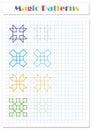 Continue the pattern with crayons or felt-tip pens Royalty Free Stock Photo