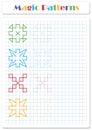 Continue the snowflake pattern with crayons or felt-tip pens