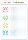 Continue the snowflake pattern with crayons or felt-tip pens