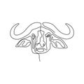 Continues line drawing of bull head