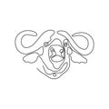 Continues line drawing of bull head