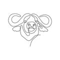 Continues line drawing of bull head