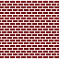 Continues pattern simple block brick wall red and white