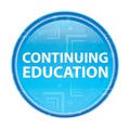 Continuing Education floral blue round button Royalty Free Stock Photo