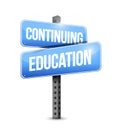 Continuing education road sign illustration design