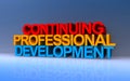 continuing professional development on blue Royalty Free Stock Photo