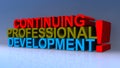 Continuing professional development on blue Royalty Free Stock Photo
