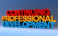 continuing professional development on blue Royalty Free Stock Photo