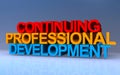 continuing professional development on blue Royalty Free Stock Photo