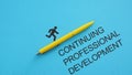 Continuing professional development CPD is shown using the text as business and educational concept Royalty Free Stock Photo