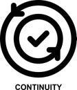 continuity, continuous, iterative, cycle, update, agile, iteration, rotation outline icon