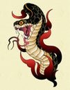 snake tattoo neo traditional in japan style