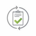 Continuous Compliance and Approval Process Icon Royalty Free Stock Photo