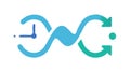 Continuous Cycle Flow: Endless Process Seamless Loop, vector design Generative AI Royalty Free Stock Photo