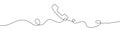 Continuous drawing of handset. One line icon of handset. Phone icon Royalty Free Stock Photo