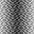 Continuous geometric black and white pattern